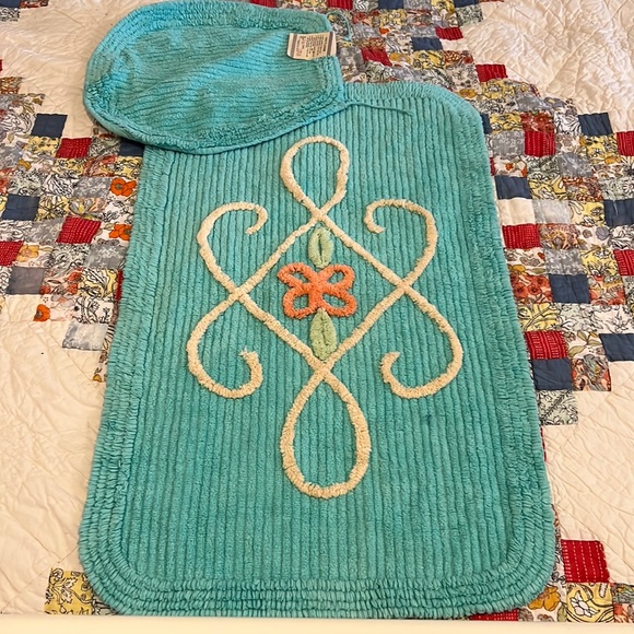 Bath Nwt Vintage Chenille Bath Mat Bathroom Rug Set Poshmark